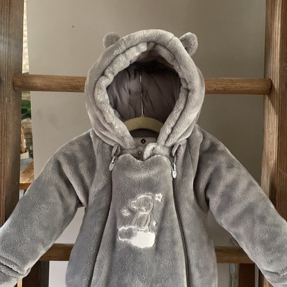 GRAIN DE BLE FRANCE 6 MONTHS INFANT ONE PIECE LINED WARM EXCELLENT BODYSUIT - Picture 2 of 11